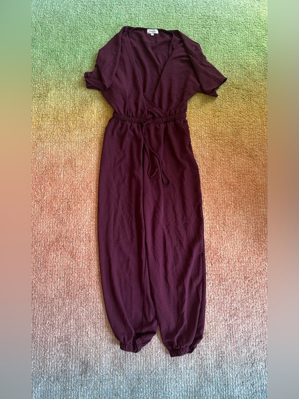 Gilli Plum Long-Sleeve Jumpsuit